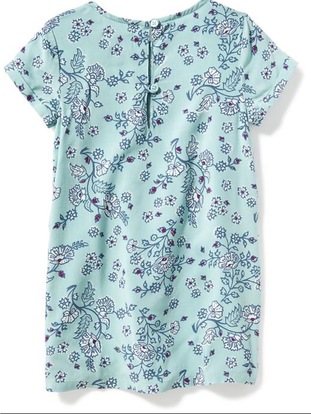 Old Navy Patterned Button-Back Shift Dress Toddler Baby Girl 18-24 Month Blue